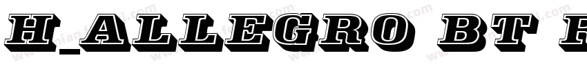 H_ALLEGRO BT Regular字体转换